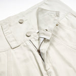 Beige Oversized Cargo Cropped Pants