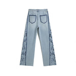 Risen Jeans Lightweight Rhinestone & Embroidered Cut-Out Jeans