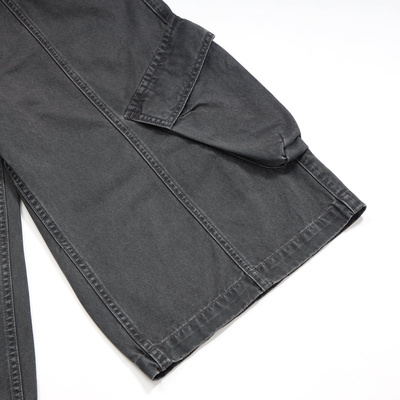 Dark Gray Cargo Cropped Pants
