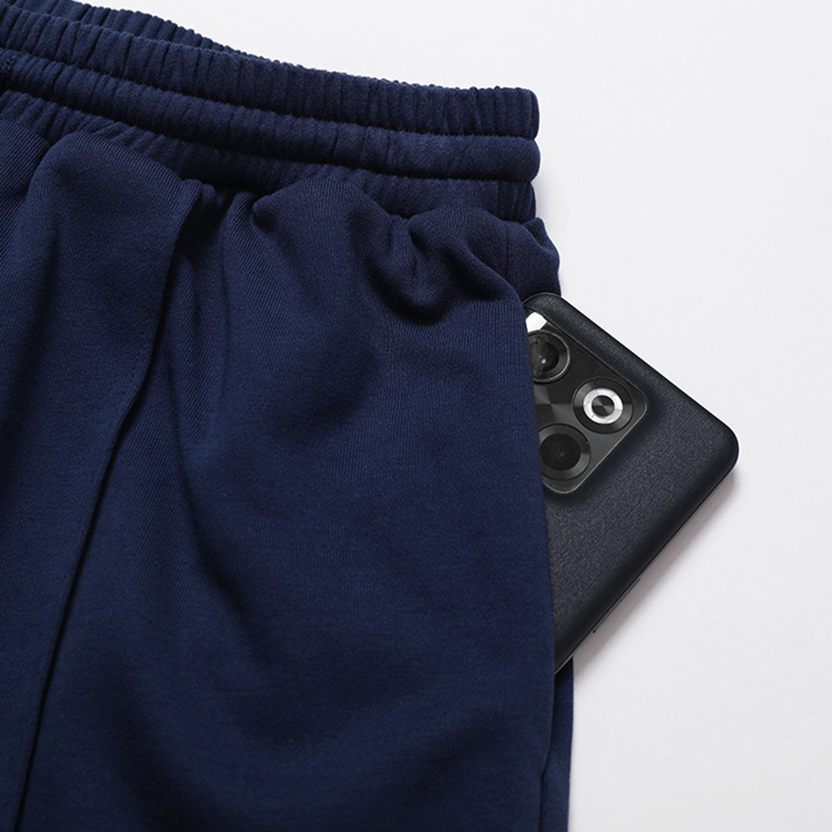 Women's Solid Pleated Cotton Shorts