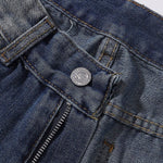 Cartoon Patchwork Distressed Barrel Jeans