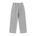 Washed Raw Hem Distressed Trousers