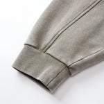 Distressed Wash Comfort Zip Pullover Sweatshirt