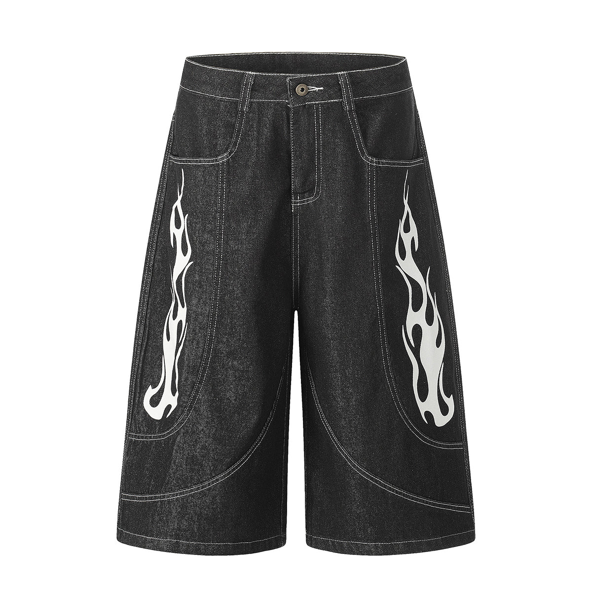 Bermudas vaqueras rasgadas con parches de camuflaje