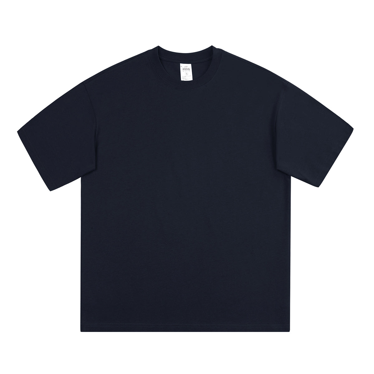 Crew Neck Solid Color Cotton Tee 7.5oz