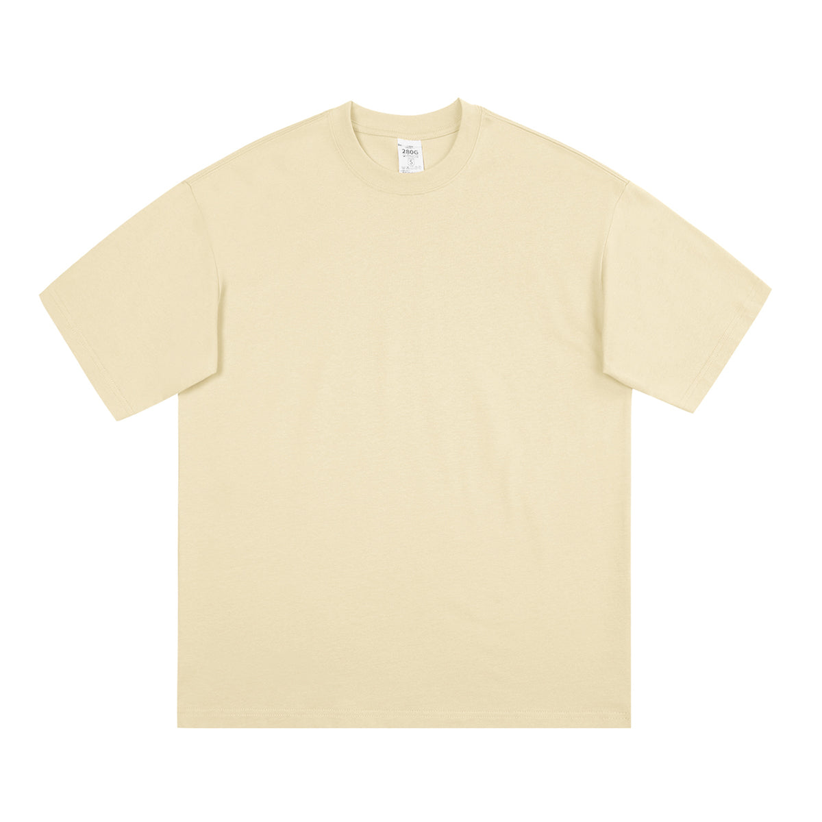 Crew Neck Solid Color Cotton Tee 7.5oz