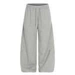 High Street Minimal Wide-Leg Drawstring Sweatpants