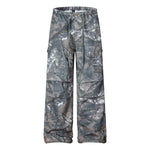 Camo Print Multi Pocket Cargo Drawstring Waist Pants