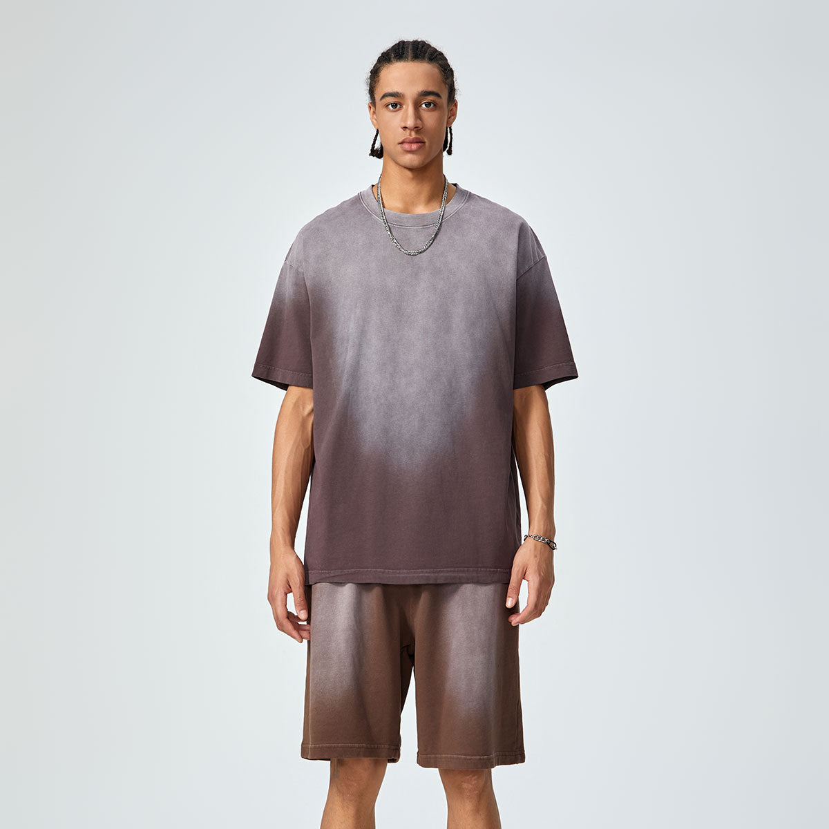 Camiseta holgada lavada con degradado de 7.5 oz