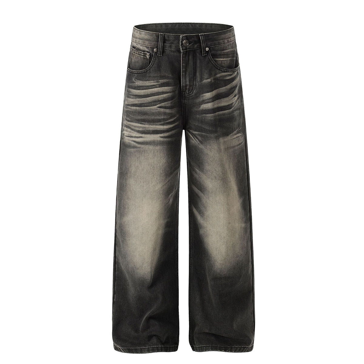 Premium High Street Hand-Rubbed Whisker Loose Jeans