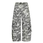 Utility Camouflage Cargo Wide Leg Pants