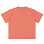 Relaxed Fit Boxy Solid Color Minimal Tee