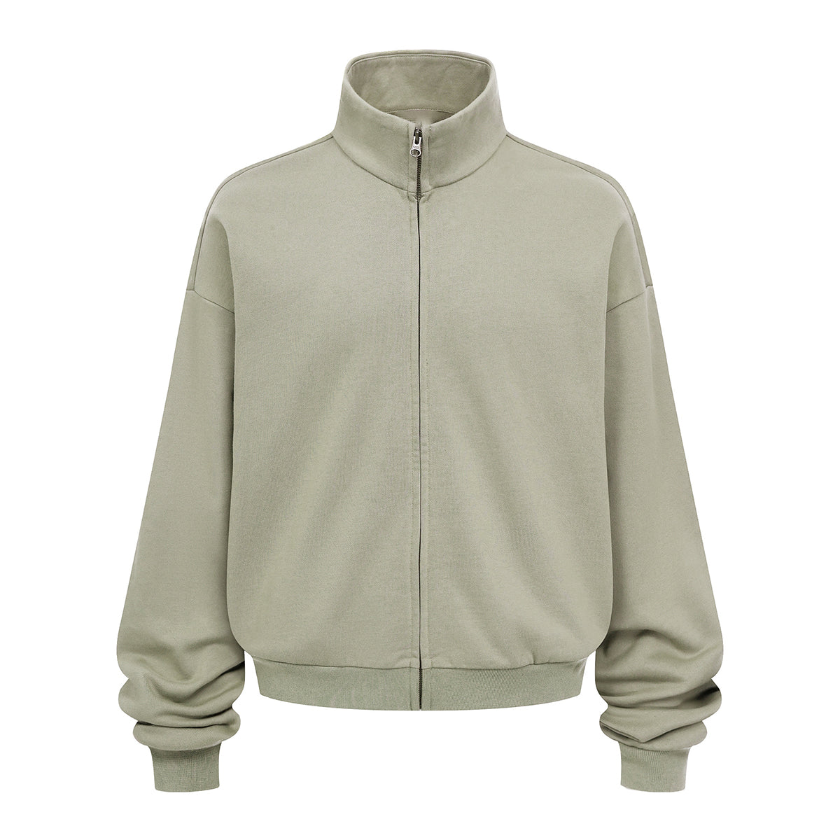 Oversized Zip High Neck Sweatshirt