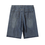 Built In Belt Mid Waist Denim Shorts