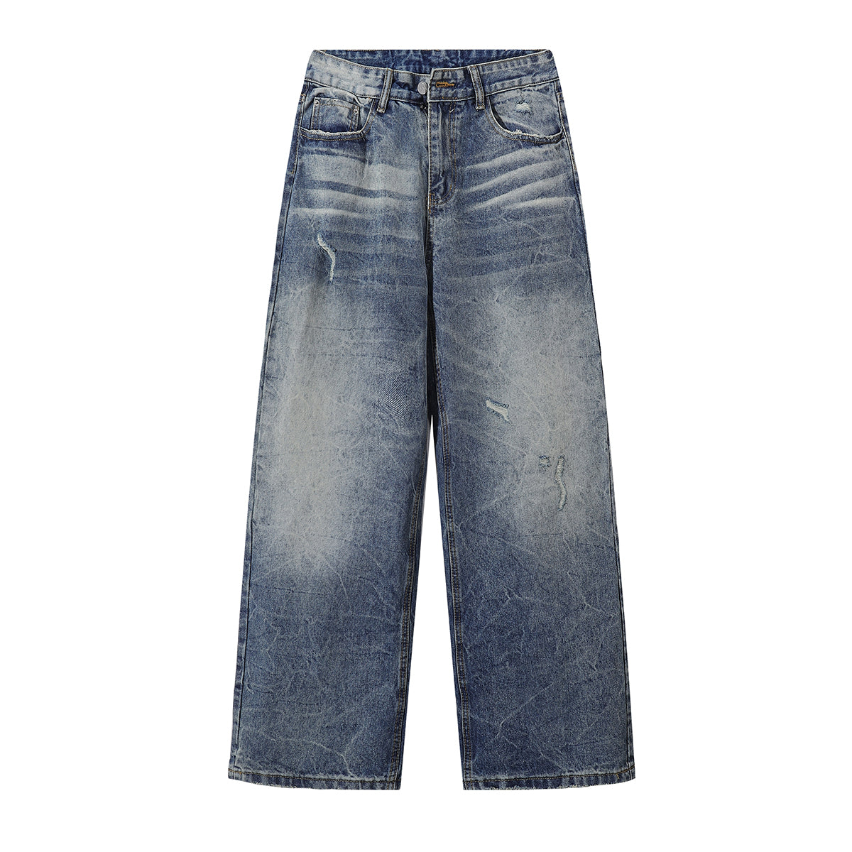 Vintage Wide Leg Distressed Relaxed Jeans
