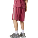 Washed Contrast Color Track Shorts