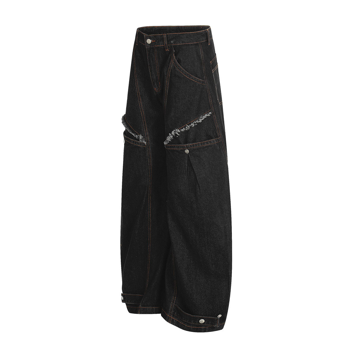 Structured Wide Leg Heavy Stitch Denim