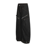 Structured Wide Leg Heavy Stitch Denim