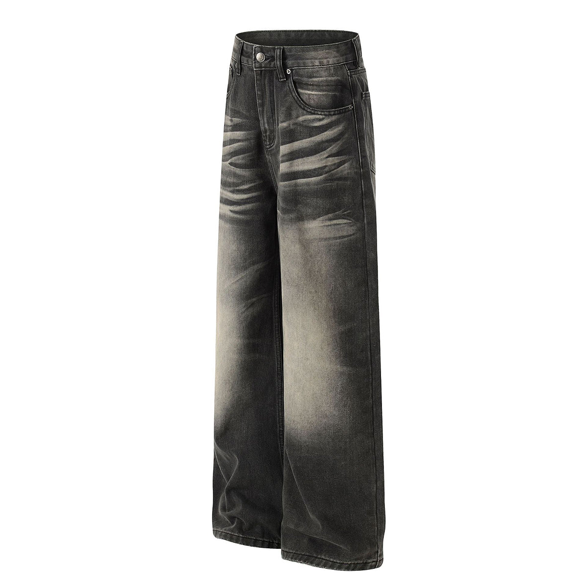 Premium High Street Hand-Rubbed Whisker Loose Jeans