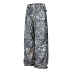 Camo Print Multi Pocket Cargo Drawstring Waist Pants