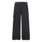 Washed Solid Deconstructed Relaxed Stretch Cargo Pants