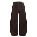 Dark Brown Wide Leg Relaxed Corduroy Pants