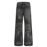 American High-Street Black Washed Flared Jeans