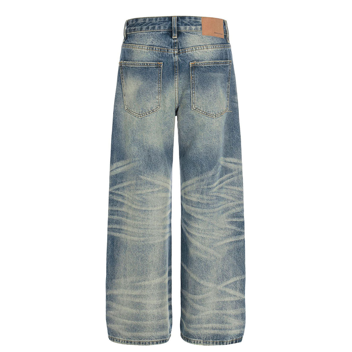 Light Wash Wide Leg Button Front Denim