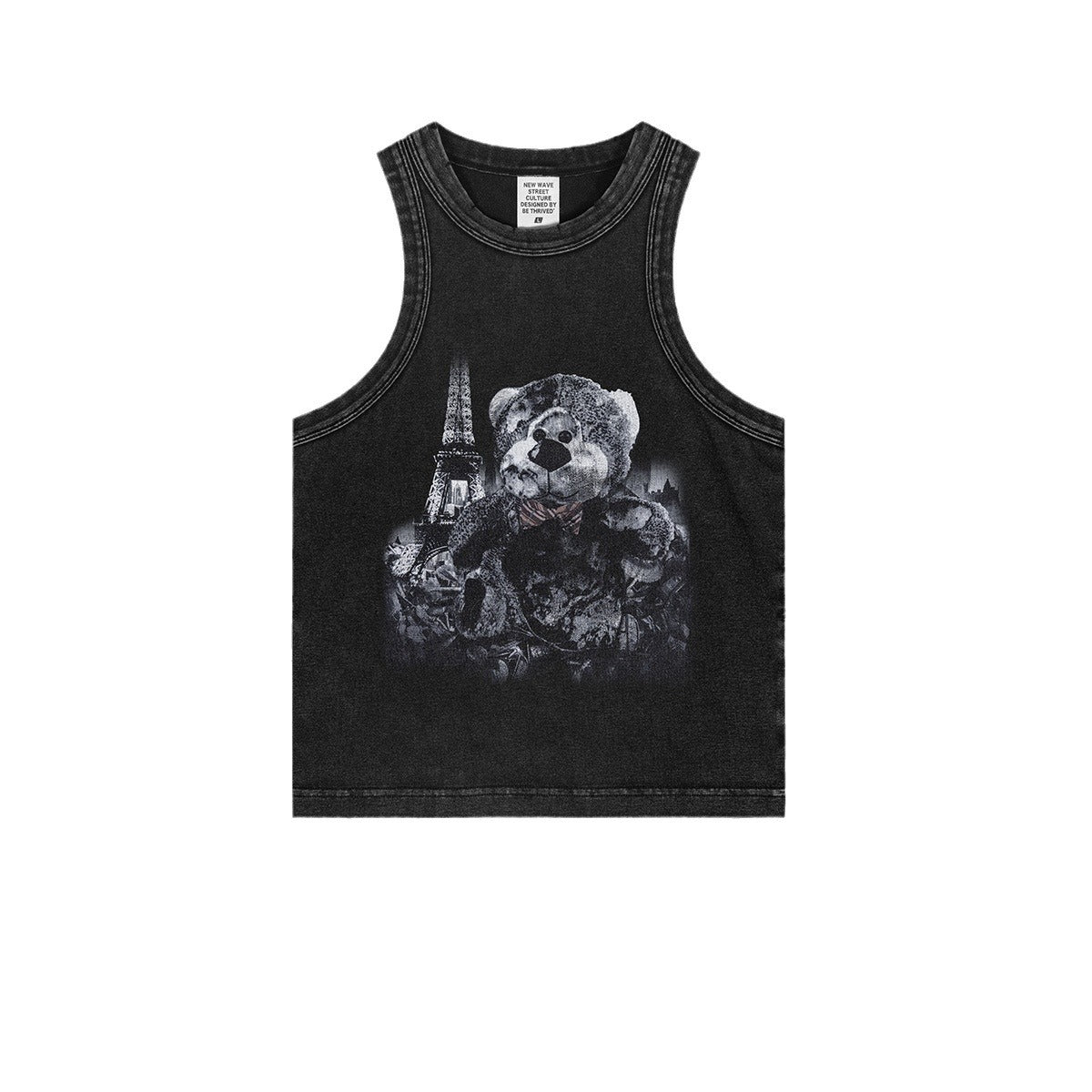 Washed Distressed Graphic Crop Tank-INNBLAC Fashion Apparel