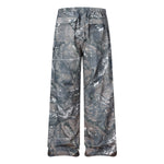 Camo Print Multi Pocket Cargo Drawstring Waist Pants