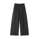 Streetwear Distressed Curved Panel Straight-Leg Pants