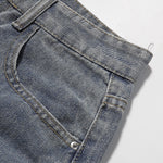 Bermudas vaqueras rasgadas con parches de camuflaje