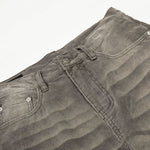 Faded Grey Vintage Wash Wide-Leg Jeans