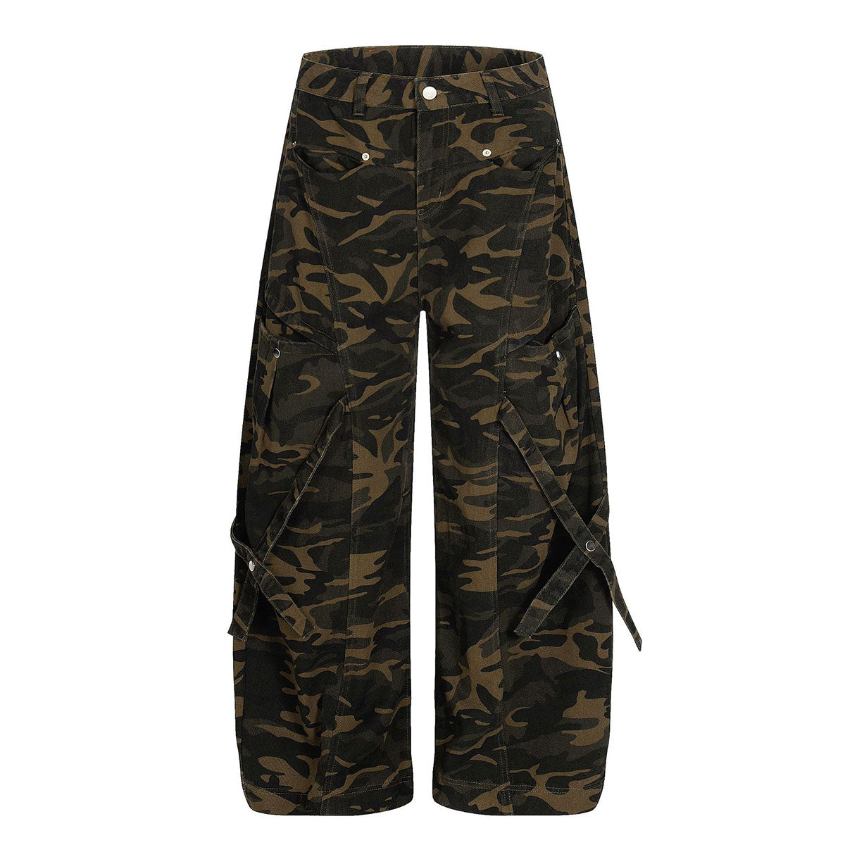 Utility Camouflage Cargo Wide Leg Pants