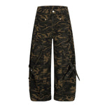 Utility Camouflage Cargo Wide Leg Pants