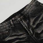 American High-Street Black Washed Flared Jeans