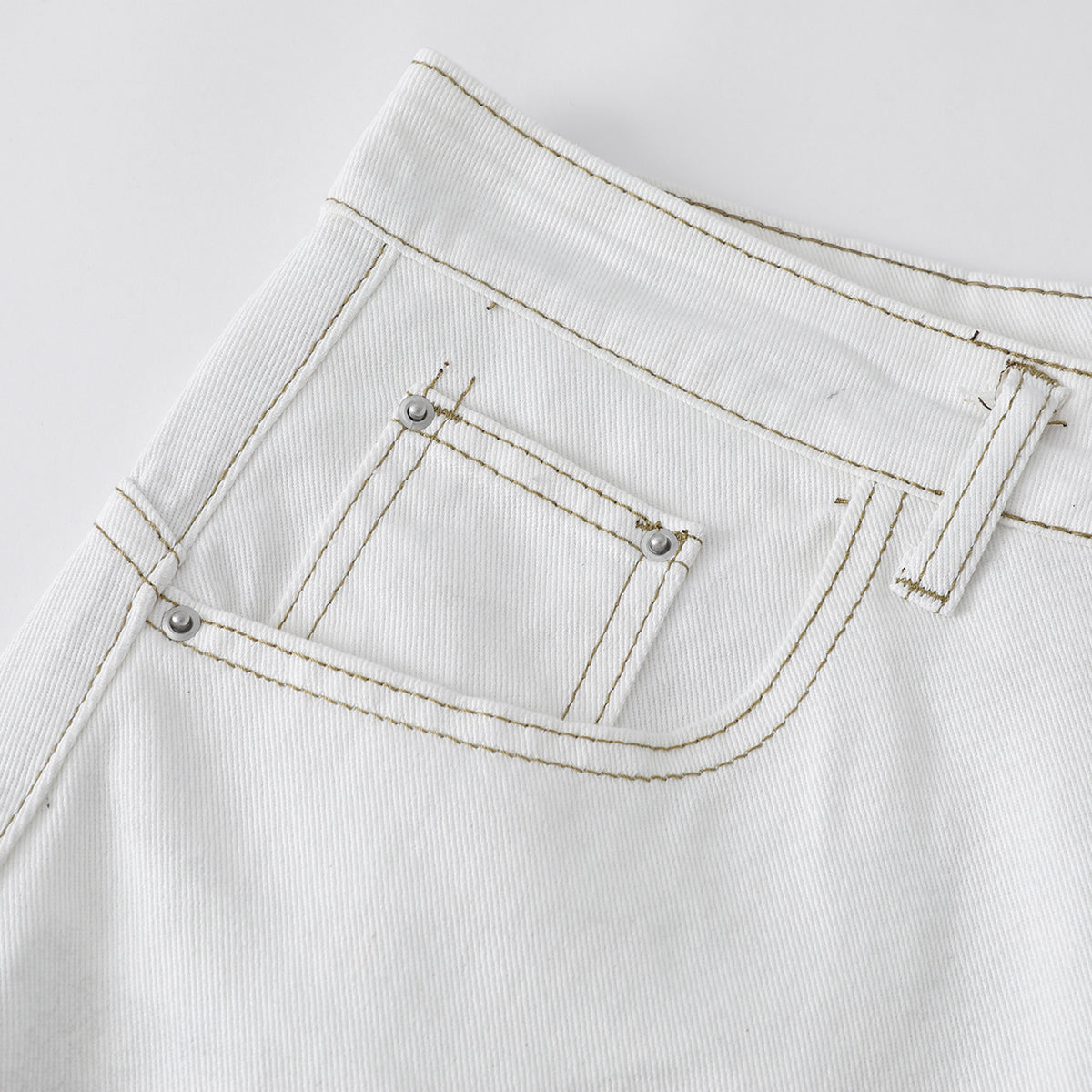 Ink-splatter Barrel Leg Denim Shorts