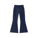 Women's Pleated Flared Plush Trousers