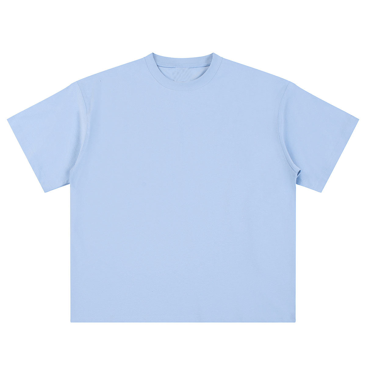 Relaxed Fit Boxy Solid Color Minimal Tee