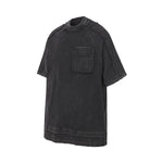 Vintage Washed Patchwork Short Sleeve Chest Pocket Tee