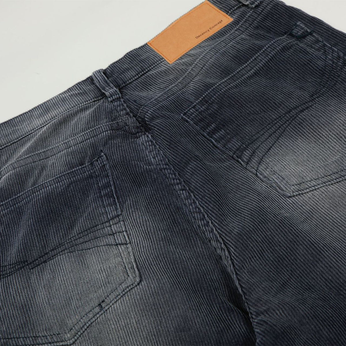 Faded Grey Vintage Wash Wide-Leg Jeans