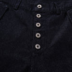 High Waisted Relaxed Fit Button Fly Vintage Blue Jeans