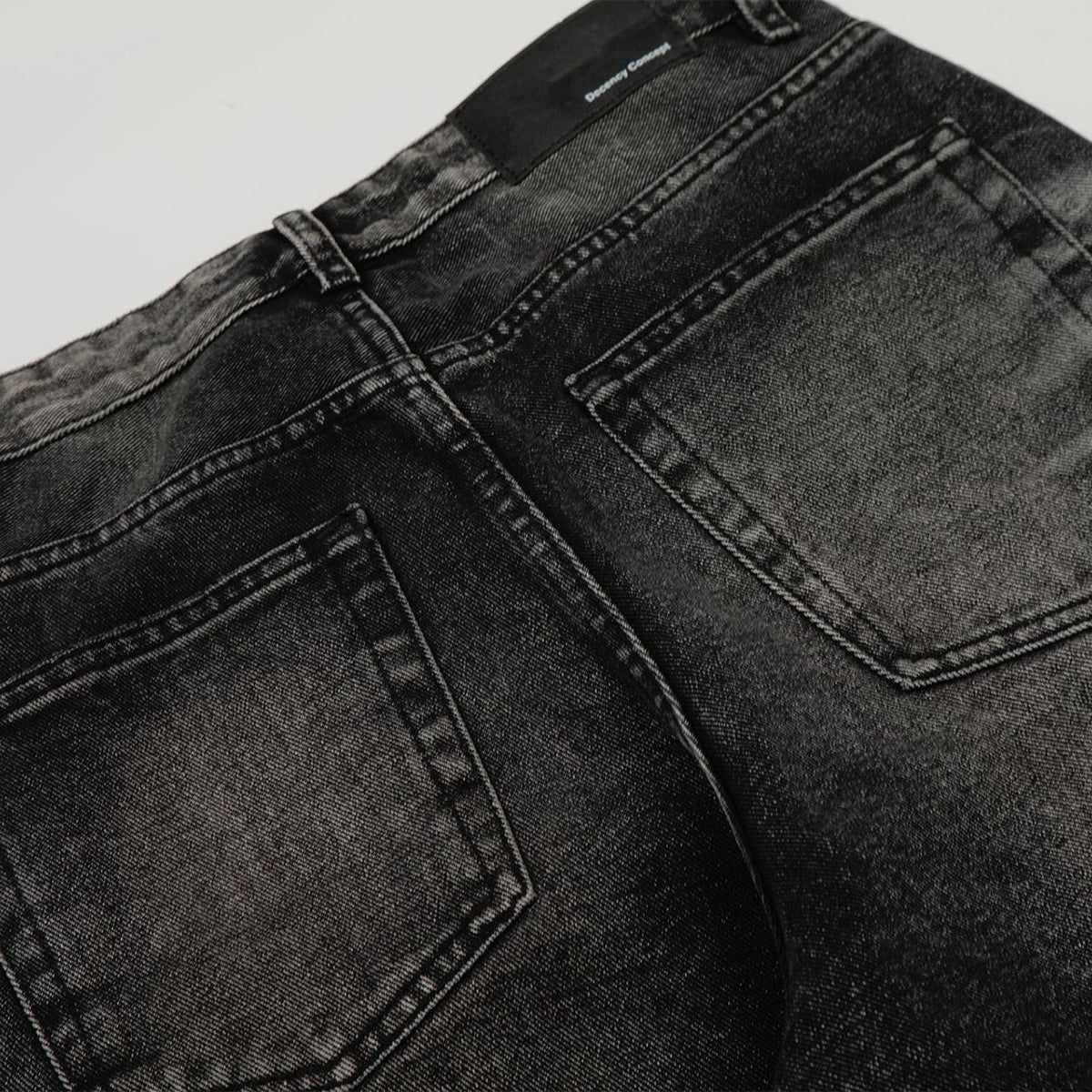 American High-Street Black Washed Flared Jeans