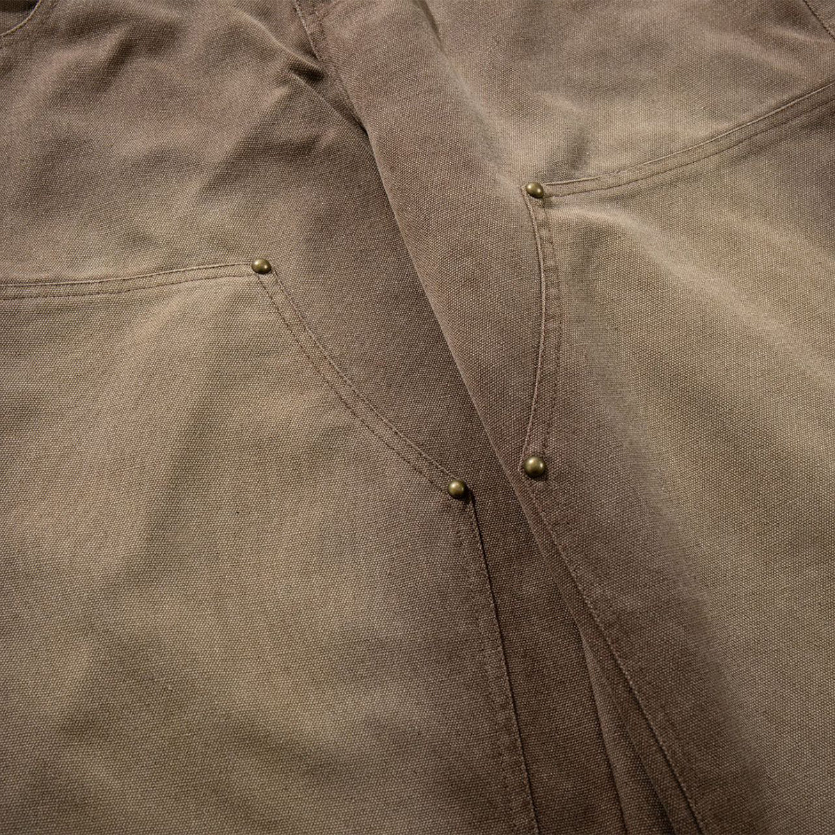 Reinforced Stitching Brown Vintage Wide Leg Painter Pants
