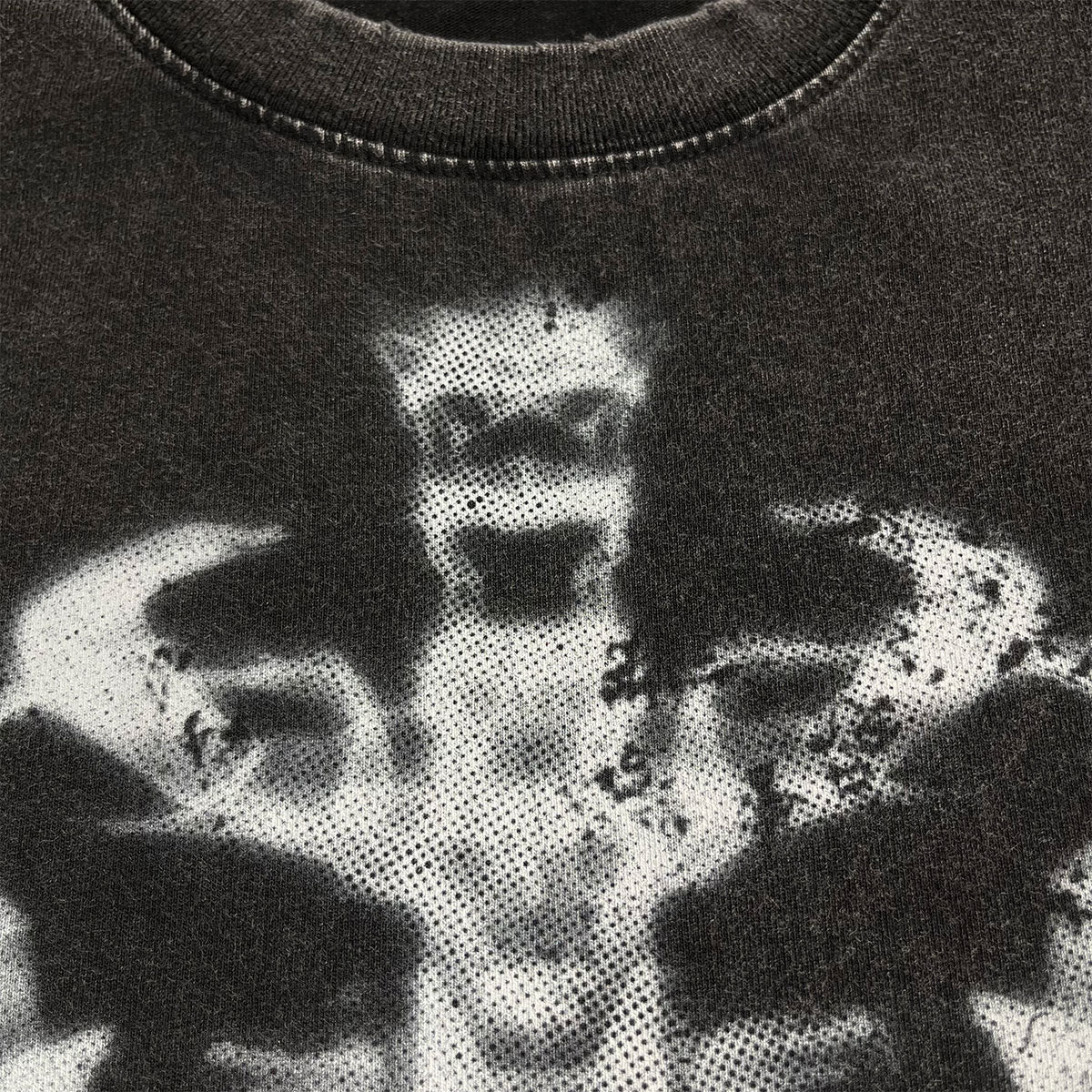 Vintage Washed Skeleton Graphic Oversized Streetwear Tee
