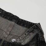 Whisker Fade Distressed High Street Loose Jeans