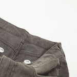 Faded Grey Vintage Wash Wide-Leg Jeans