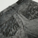 Hand-Rubbed Whisker Premium High Street Loose Straight Jeans