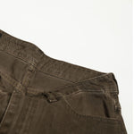 Curved Panel Wide-Leg Utility Cargo Pants