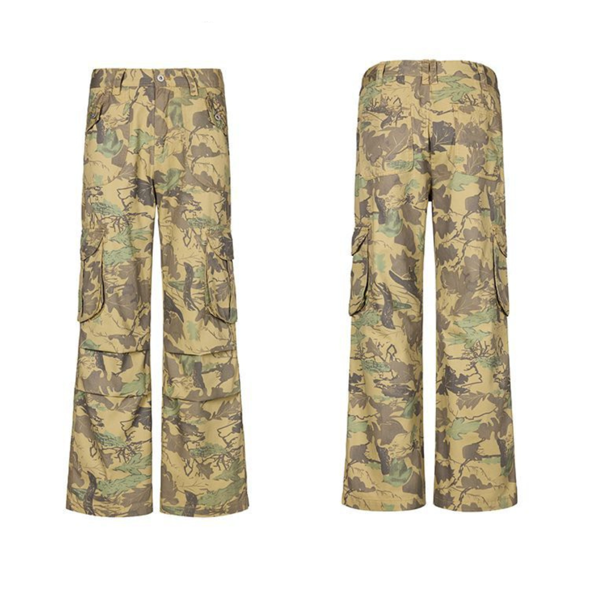 Relaxed Fit Streetwear Camo Cargo Pants